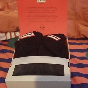 Hunter half cardigan boot socks black Size L